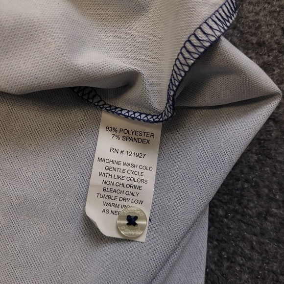 NWT Johnnie O Prep Performance Golf Polo Sz M Blue Micro Dot Stretch $98 MSP - Picture 10 of 15